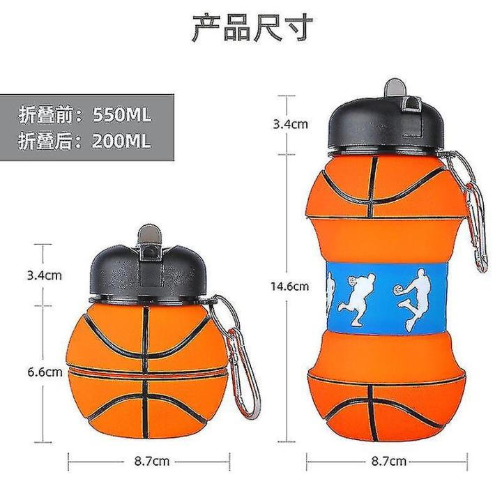 Travel Bottle Folding Ball Shape Outdoor Sport Silicone Water Bottle