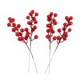 Artificial Christmas Red Berries Stems for Christmas Tree Ornaments. 