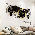 New World Map 3D Wooden Wall Clock Quartz Watch DIY Design Decoration for Home Decor Living Room | Wooden Clock for Offices and Drawing Room and for Gift Items | Wall Clocks - Big Size Clock with Premium Light | Wall Décor , World Map Clock , Clocks. 