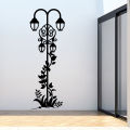 Wall sticker Plants and street lamp for Decoration (18 x 48 Inches). 