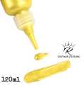 Lemon Yellow Metallic Acrylic Paint - Permanent Waterproof Paint 60ml and 120ml. 