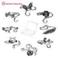 Crochet Hook Finger Protector 8 Pcs Crochet Thread Animal Rings Set Adjustable Knitting Accessories for Holloween Yarn Tension Rings Rust-proof Crochet Ring. 