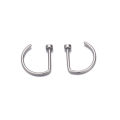 D Shape Nose Rings, Curved Fake Nose Piercing Stud Stainless Steel Nose ring. 