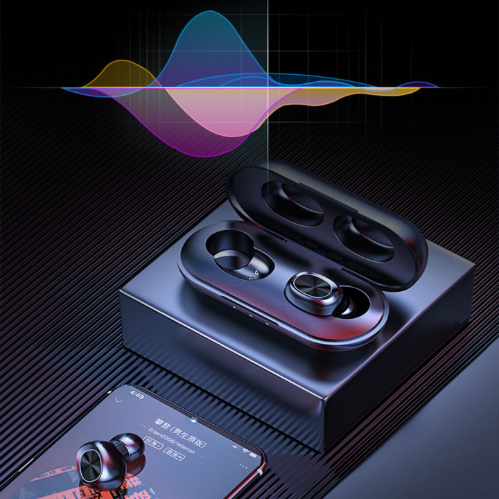 T&W%20TWS%20Bluetooth%20Wireless%20Earphone%205.0%20Touch%20Control%20Earbuds%20Waterproof%209D%20Stereo%20Music%20Headset%20300mAh%20Charging%20Warehouse%20-%20Image%203