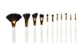 BH Cosmetic White Dot Makeup Brushes Set of 11 Brushes (Best for Make up). 