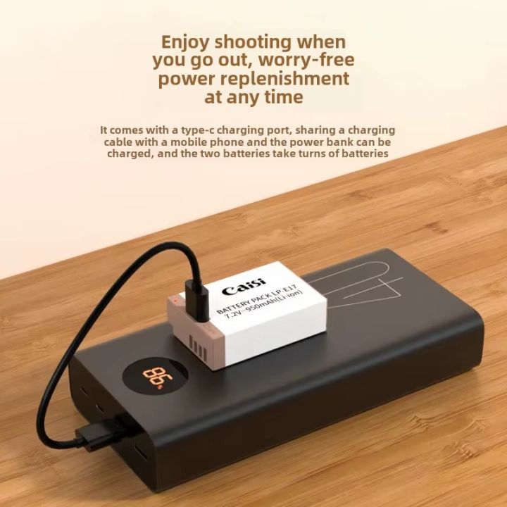 1%20Piece%20Caisi%20Battery%20Canon%20LP-E17%20with%20C%20type%20Charging%20Port%20(950mah)%20-%20Image%204