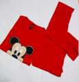 Red Mickey Mouse Printed Design Stylish Sexy Ladies Night Suit Ladies Night Wear Ladies Nighty Ladies Sleep Wear Suits For Women and Girls (HN-26). 