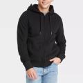 Zip Hoodie Black Zipper Hoodie New Winter Jet Black Hoodie for Men & Women. 