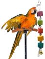 Bird Block Toy Natural Bell Parrot Block Toy Bird Wooden Block Parrot Wood Chew Toy Parrot Cage Toy Parrot. 