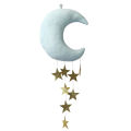 Wall Backdrop Children Room Hanging Moon Stars Stuffed Decor for Baby Bedroom. 