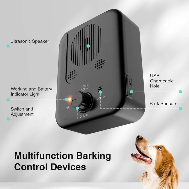 Anti%20Barking%20Device,3%20Levels%20Sonic%20Bark%20Deterrents%20Dog%20Barking%20Control%20Devices,33Ft%20Dog%20Barking%20Deterrent%20Ultrasonic%20Dog%20Barking%20Deterrent%20Barking%20Stop%20Bark%20Box,Rechargeable%20Gentle%20Dog%20Indoor%20Outdoor%20-%20Image%202