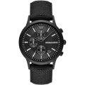 Emporio Armani Renato Black Textile over silicone Black Dial Chronograph Quartz Watch for Gents - AR11457. 