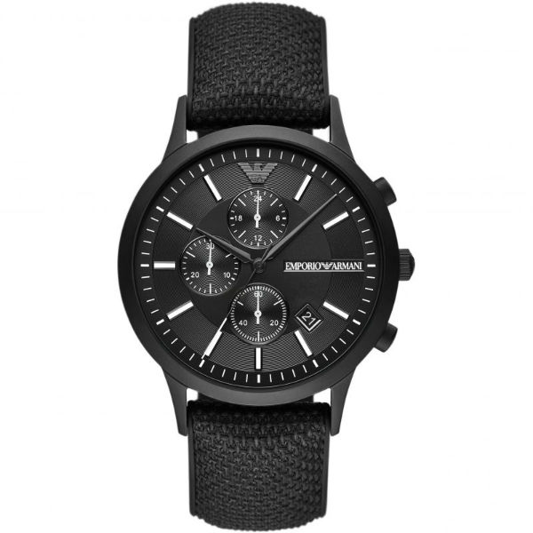 Armani full black watch best sale