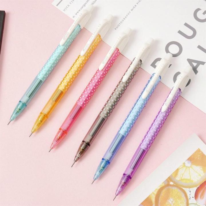 Baiku Automatic shake & Write Candy Colors Mechanical Clutch Pencil 0.5mm with eraser and 24 Leads Refill