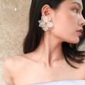 NEW Design Hyperbole Resin Flower Earrings Women Acrylic Big White Orange Green Flower Holiday Party Earrings Gifts ForGirl. 