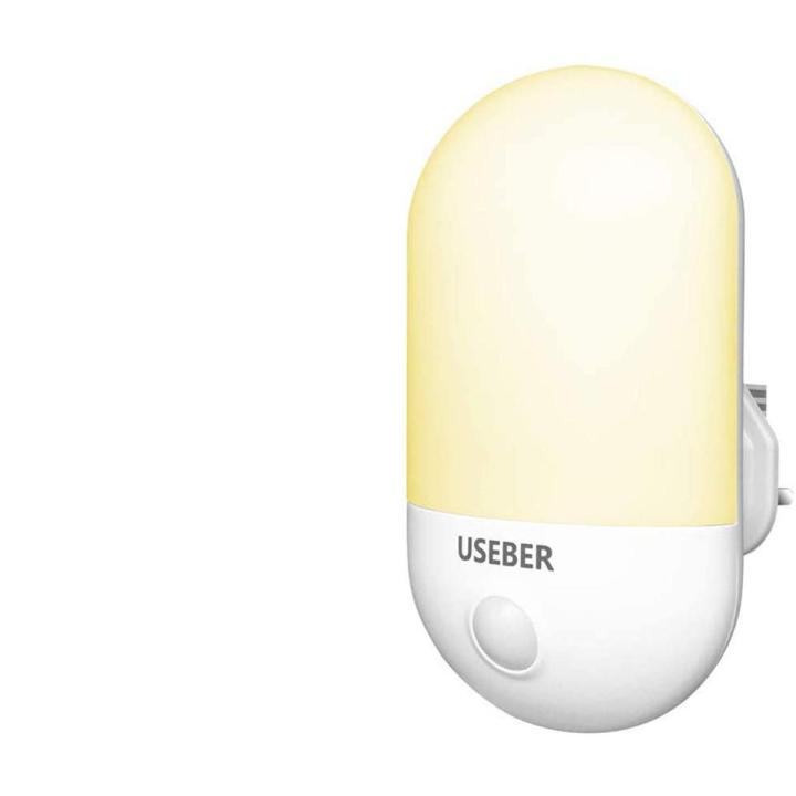 LED Night Light, [1 Pack] Useber Night Lights Plug in Walls with Dusk to Dawn Photocell Sensor, 0.5W Energy Saving, Warm White Night Lighting for Baby, Kids, Children’s Room, Hallway, Stairs etc
