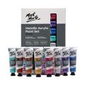 Mont Marte Metallic Acrylic Paint Intro Set 8pc x 18ml. 