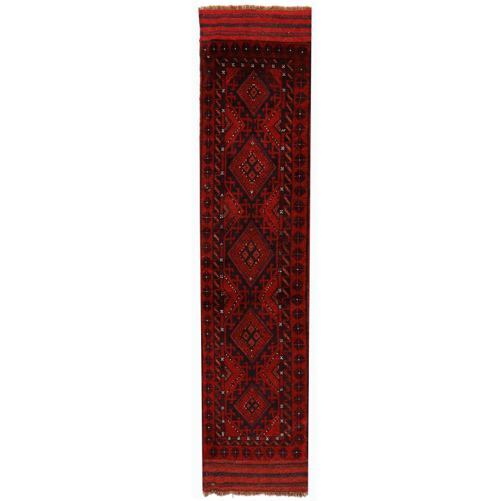 Tribal Handmade Oriental Carpet Mashwani Runner Rug For Entryway 65x266cm/2'1x8'7ft W179157