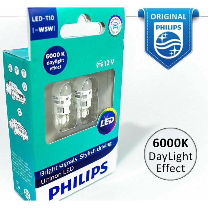 Philips Ultinon T10 W5W - Parking Lights - 6000k Cool White