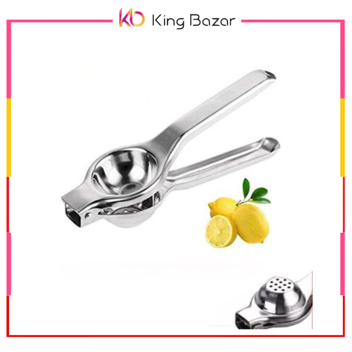 Lemon Squeezer Stainless Steel,LUNERKU High Quality Large Metal Lemon Lime Squeezer, Heavy Duty Solid lemon juicer,Effortless Lime, Orange, Lemon Citrus Fruit Juicer