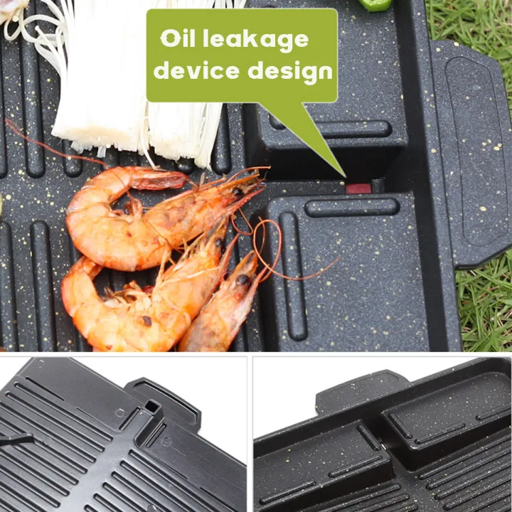 Conventional%20Portable%20Korean%20BBQ%20Grill%20Plate%20Maifan%20Stone%20Coating%20Barbecue%20Dish%20Non-stick%20Pan%20Plate%20For%20Outdoor%20Camping%20-%20Image%204