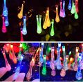 Solar Light String Indoor Outdoor Waterproof Water Drop Lights Decoration for Garden Party Lighting  ( 5M 20LEDs). 