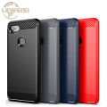 Leweisi Carbon Fiber Bumper Phone Case For Google Pixel 3 XL Back Cover Coque Shockproof Protective. 