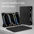 For CASE i|Pad Pro 11 Inch Case (M4 2024) with Pencil Holder, Smart Cover with Protective Trifold Stand & Soft TPU Back, Auto Wake/Sleep, Support Pencil. 