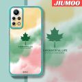 JIUMOO Case For Infinix Note 11 Pro Case Cartoon Colorful Maple Leaves Thin Shockproof Square Edge Silicone TPU Casing Full Lens Cover Camera Protect Cases Soft Case. 