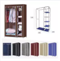 Wardrobe Foldable and Movable Cloth/Fabric Wardrobe with Zip Up Collapsible Cupboard - 2 Door. 