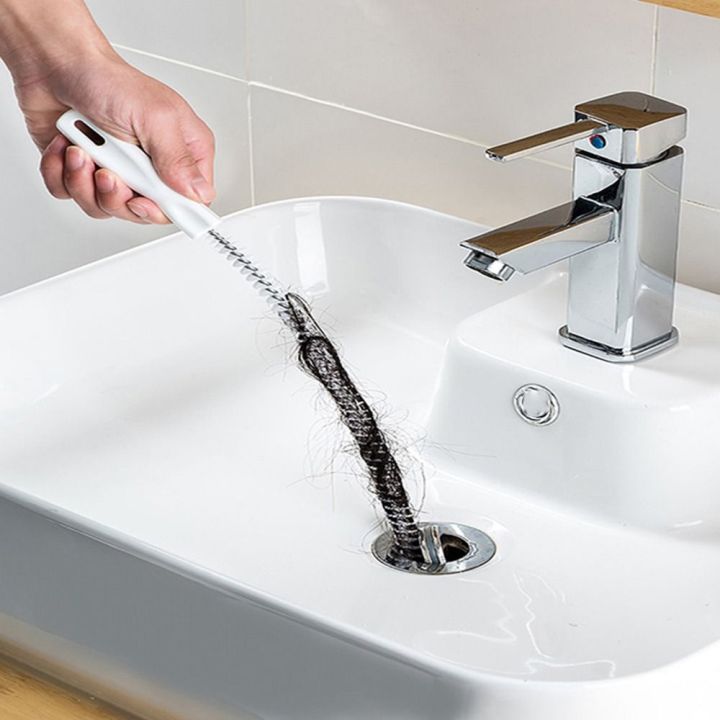 PIEPING Bathroom Hole Remover Tool Drain Cleaner Clog Plug Pipe Dredging Brush Pipeline Cleaning Sink Cleaning Brush Hair Sewer