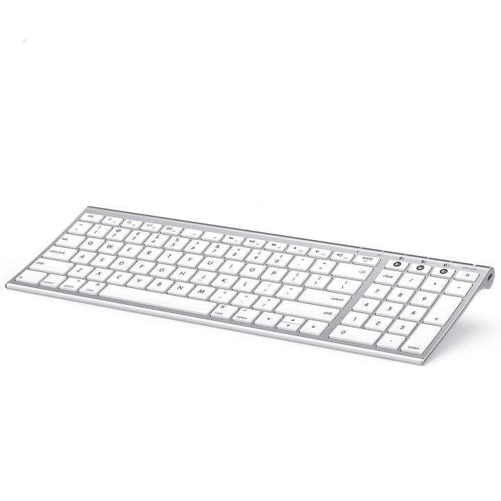 Jelly Comb Multi-Device Keyboard Supports up to three devices simultaneously and easily switch
