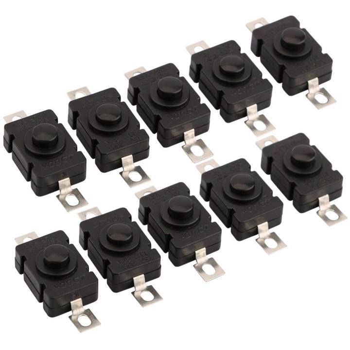 10pcs Mini On/Off Button Self Locking Switch, DC 30V 1A Tactile Tact ...
