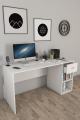 Home Office Desk (Study Table) Simple With One Drawer,Black And White. 