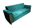 Five Seater Sofa Set Sea Green Color Malai Fabric Master Foam Beautifull Design. 