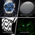 OLEVS Watch For Men Sale Original With Box Waterproof 2024 New Style Stainless Steel Strap Quartz Chronograph Luminous Calendar Wristwatch 5529. 
