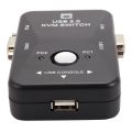 BRADOO Usb Kvm Switch Switcher 2 Port Vga Svga Switch Box Usb 2.0 Mouse Keyboard 1920X1440 Switch Box. 