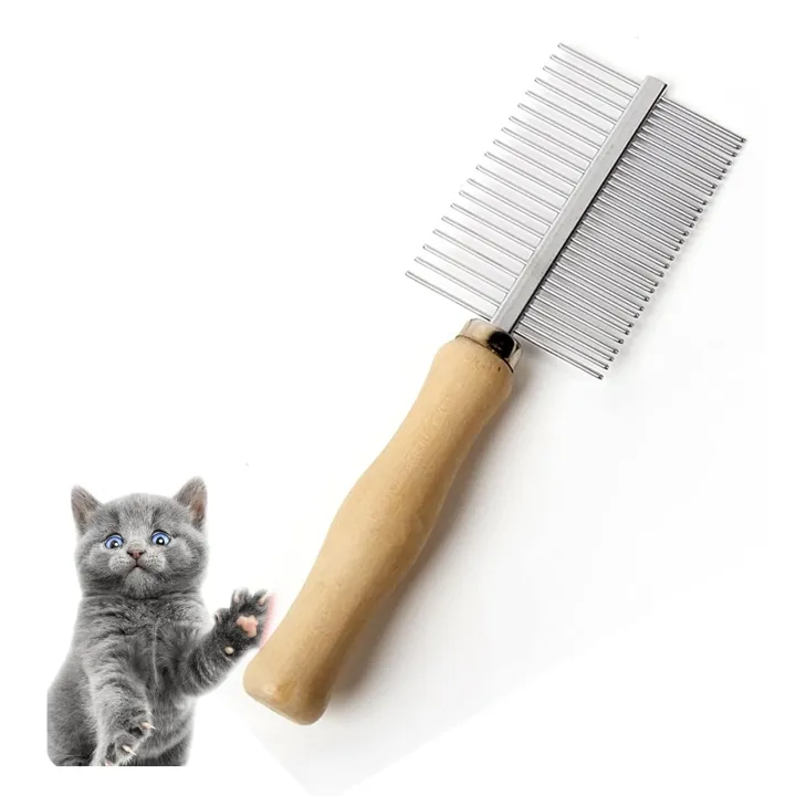 Cat Shell Comb Double Sided Cat Comb with Stainless Steel | Daraz.pk