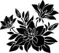 Floral Stencil – Rose, Sunflower, Leaves for Wall & Fabric Painting ID#100. 