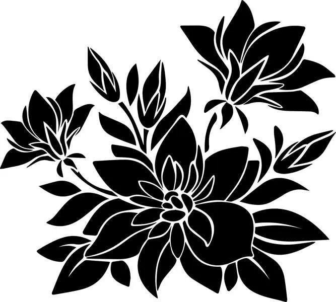 Floral%20Stencil%20%E2%80%93%20Rose,%20Sunflower,%20Leaves%20for%20Wall%20&%20Fabric%20Painting%20ID#100%20-%20Image%204