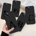 Letter A B C D E F G Case For iPhone 15 14 13 12 11 Pro Max Plus 13 Mini X XR XS MAX 8 7 6 Plus TPU Fundas Phone Cover Coque. 