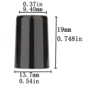 Golf Iron Rubber Sleeve Black .355 Diameter Golf Iron Rubber Sleeve Golf Iron Rubber Sleeve Height 19mm. 