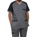 doctors OT kit uniform medical suit contrast grey black. 