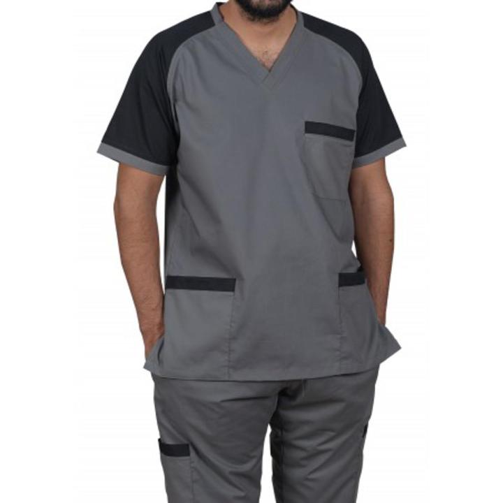 doctors OT kit uniform medical suit contrast grey black