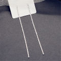 Elegant Jewelry Fashion Women Noble Tassels Silver Plated Long Hook Dangle Chain Earrings. 
