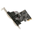 PCIe RS232 Serial Host Controller Card PCIE X1 Interface Practical 2 Port PCIe Serial Expansion Card for for POS System. 