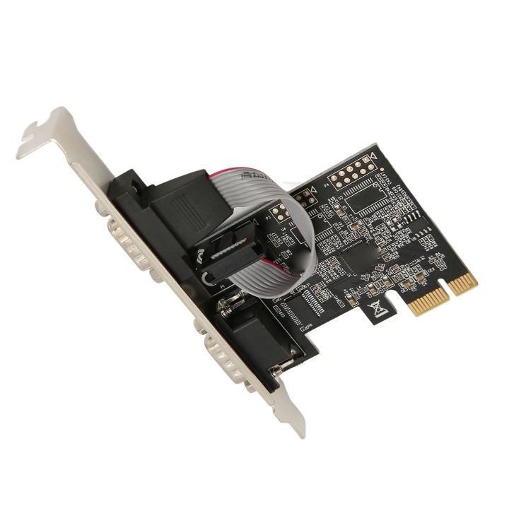 PCIe RS232 Serial Host Controller Card PCIE X1 Interface Practical 2 Port PCIe Serial Expansion Card for for POS System