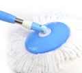 Pack of 2 Pcs Practical Round Rotate 360 Degree Micro Fiber Mop White Refill Cotton Head. 