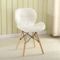 Elegant Modern Dining Chair with Wooden Legs and Polypropylene Molded Seat - New. 