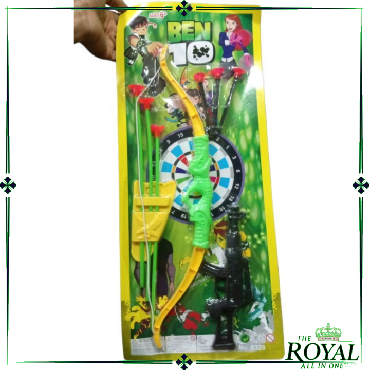 Drilis Ertughru & Ben-10l Archery Bow & Arrow Set |Plastic Teer Kaman Set fun Sports Toy For Pakistani Kids